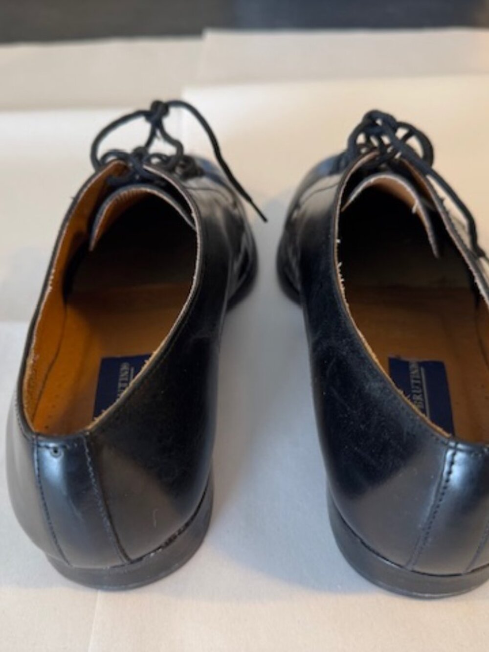 Georgio Brutini Mens Brazilian Leather Oxford Dress Shoes Blk, Sz 9M w/box - Picture 3 of 5